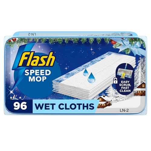 Flash Speedmop Floor Cleaner Wet Cloth Alpine Escape Refills 96ct (24x4) Cloths Fast Easy & Hygienic Multi-Surface