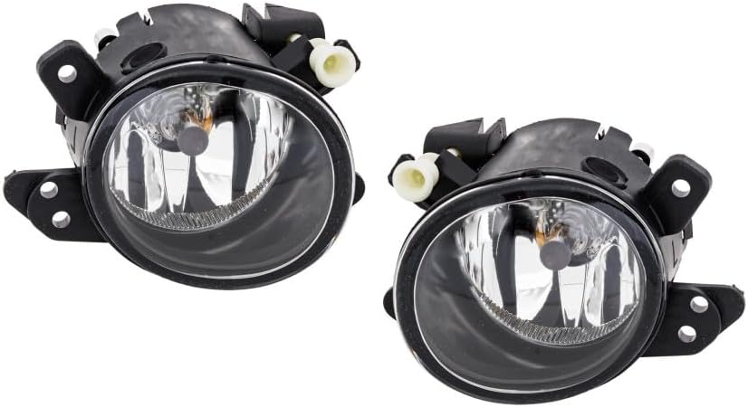 KarParts360 For Smart Fortwo 2008-2014 Fog Lights Front, Driver And Passenger Side | Pair | Clear Lens | Oval | Replacement For MB2593114, MB2592114 | 2518200856, 2518200756