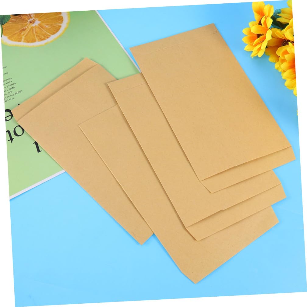 SEWACC 200 Sobres de Papel Kraft en Amarillo Resistentes al Desgarro para Documentos Cartas Postales Diseño Fácil de Usar