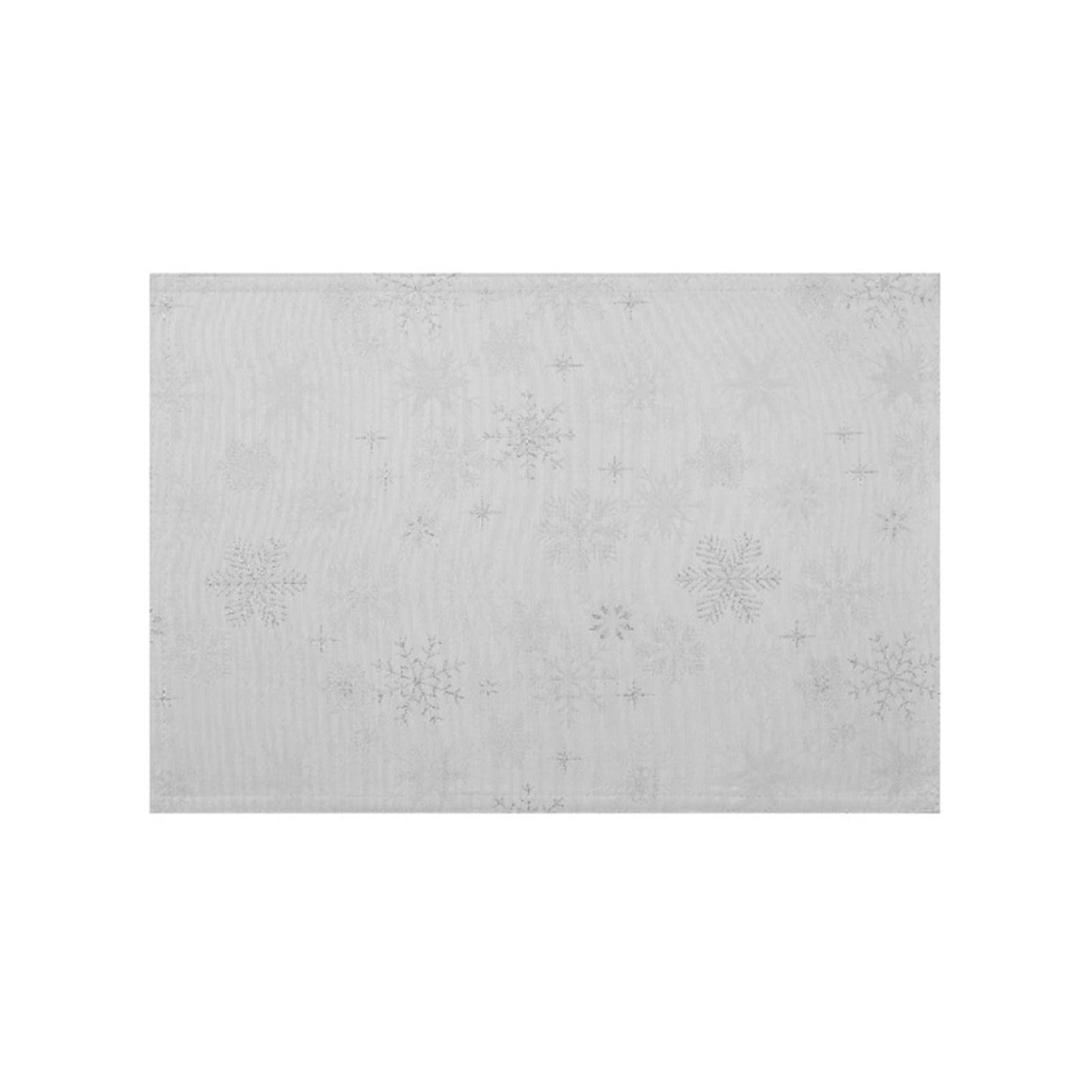 dosail placemats Imitation Cotton Linen Thick Decorative Fabric Snowflake Jacquard Placemat for Outdoor Restaurant Kitchen Easy Clean Non-Slip Heat Resistant Table Mat Washable Cloth Placemat - Set of
