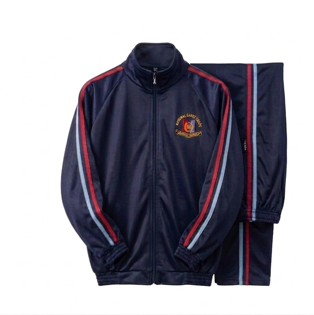 sarvamart NCC Track Suit Set with Embroidered Emblem | Navy Blue Parachute-Style Sports Training Suit for National Cadet Corps PT Drills, Parades, and Annual Camps-picture-14