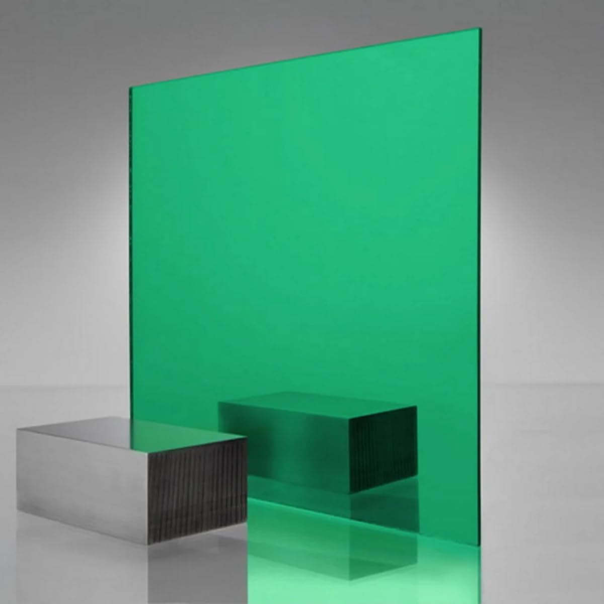 Acrylic Plexiglass Plastic Sheet - 1/8" Thick (3mm) - Mirrored Finish - Multiple Sizes & Colors Available - for Crafts, DIY, Hobby Projects, Glass Mirror Replacement (Light Green (#2414), 24" x 24")