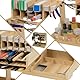 Bucasso Holzmodellbausatz-Organizer-Regal mit MDF-Material,Farbregal,Schraubendreher-/Pinselhalter,für Tamiya-Farben und Werkzeuge,GK1