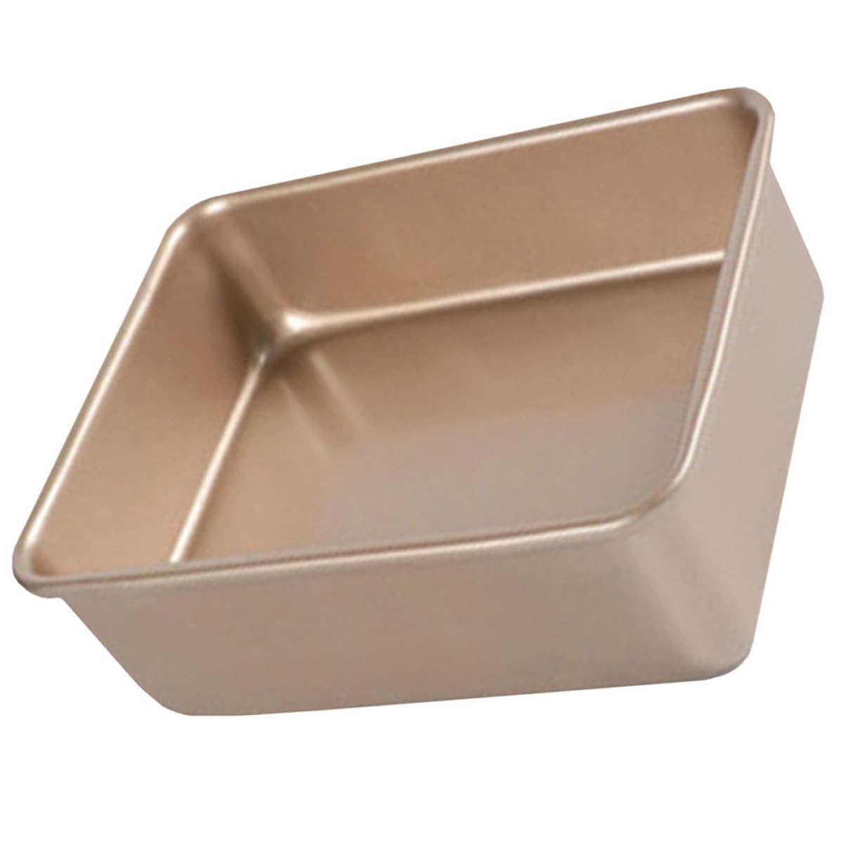 VANZACK Molde Cuadrado Fácil Desmolde para Pasteles de Acero Inoxidable Dorado Antiadherente y Multiuso Adecuado para Pizza y Snacks en Cocina