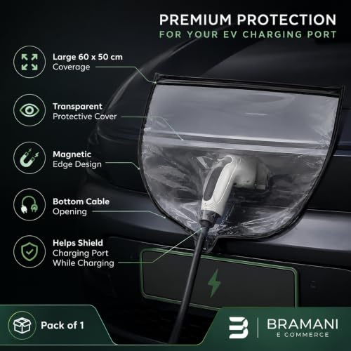 Image of Magnetic EV Charger Cover - Rainproof & Waterproof Outdoor Extension Kit for Electric Car Charging Port Plug, Dust‑Proof Protection Guard Compatible with Most EV Models - Universal Fit
