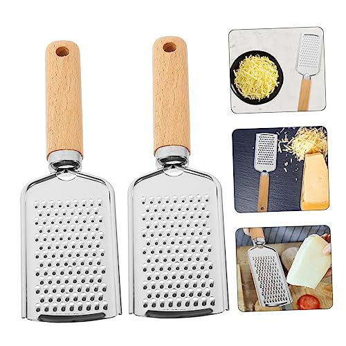 Ralladores para queso con mango de madera, acero inox, 2 pzas miniatura 5