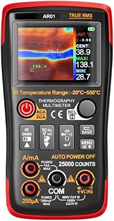 Caméra thermique 2 en 1 et multimètre numérique 25 000 points avec testeur de tension AC/DC et caméra infrarouge haute résolution