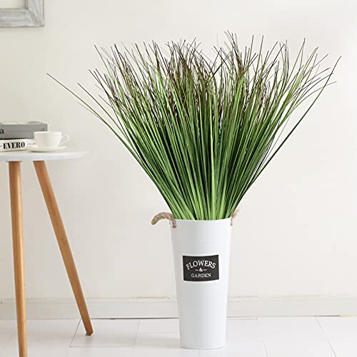 Artificial Plants 8 Pcs Artificial Onion Grass Bushes 23.6'' Plastic Wheat Grass Faux Greenery Shrubs Uv Resistant Plants For Indoor Outdoor Home House Office Room Garden Decor (Green) #TOP3