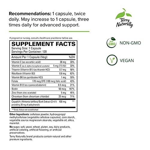 Terry Naturally Sucontral D - 120 Capsules - 100 Mg Hintonia Latiflora - Supports Carbohydrate Metabolism - Non-Gmo, Gluten Free - 120 Total Servings #TOP1