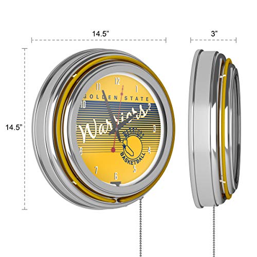 Golden State Warriors Hardwood Classics Nba Ring Neon Clock #TOP2