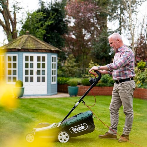 Webb Supreme WEER40RR Electric Rotary Lawnmower with Rear Roller, 6 Cutting Heights, 40cm 16 inch Cutting Width, 1800w Motor, 18 Metre Cable and 45L Collection Bag - 3 Year Guarantee - Image 6