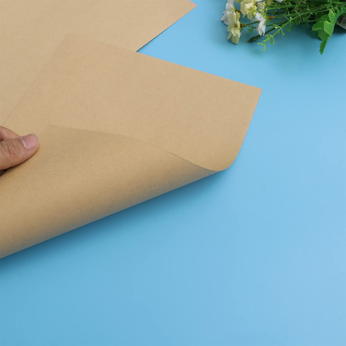 NUOBESTY 100feuilles Papier Kraft Vierge Format Papier à Lettres Rétro Vintage Poids