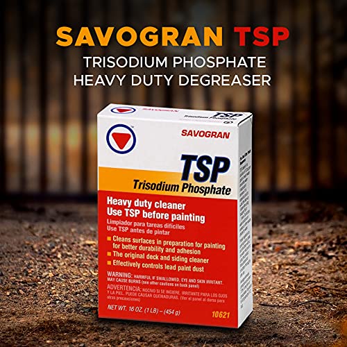 Trisodium Phosphate Heavy Duty Degreaser - Savogran Tsp Wall Cleaner Removes Grease Smoke Grime & Soot Stains Packed With Centaurus Az Nitrile Gloves To Protect Your Skin 16Oz (1 Pack) #TOP4