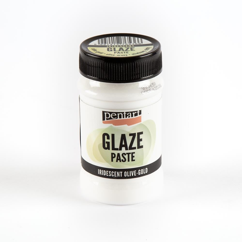 Pentart One Glaze Paste 100 Ml Iridescent Olive-Gold