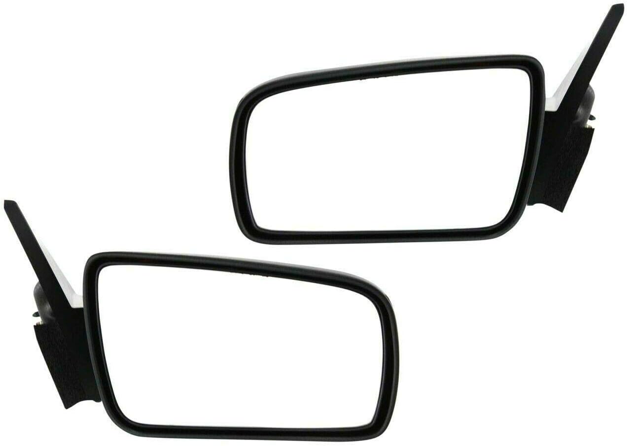 Side View Mirror Set Paintable Textured Black For 2005-2009 Ford Mustang Direct Replacement