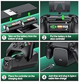 Dual Charging Dock for X box Controller 2x5520 mWh Rechargeable Battery Packs for Xbox Series X|S,Xbox One/Elite/S|X,Fast Charging Controller Charger Station with LED Display & Overcharge Protection - Image 7