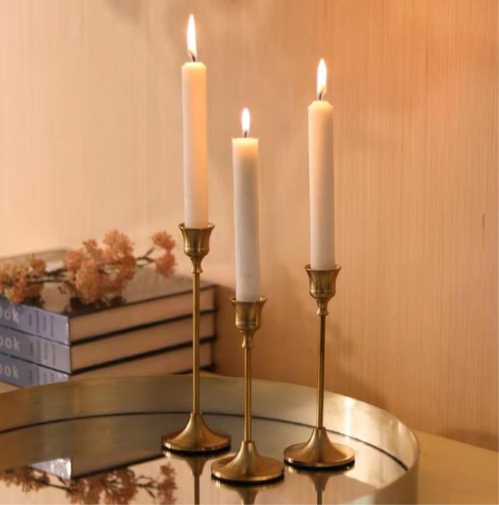 Świeczniki Wysoki Złoty Kandelabr Świecznik Ozdoba Na Środek Stołu Stojak Świecznik Filarowy Świecznik Stojak Stół Centralne (Color : Gold, Size : 21.5 * 6.6cm)
