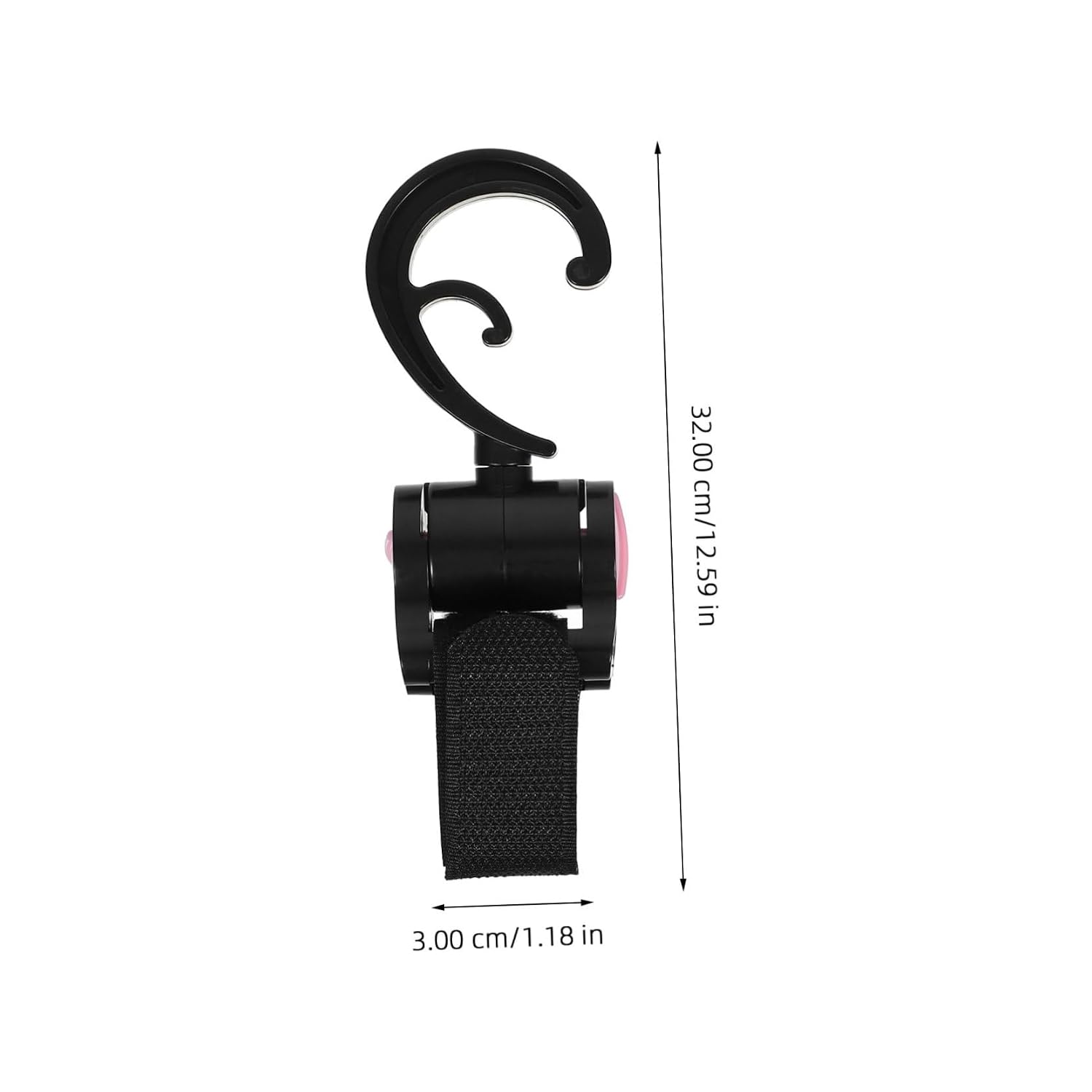 2Pcs Stroller Hooks for Bags Rotating Design Easy Attachment No Drilling Required Convenient for Hanging Diaper Bags Lightweight Portable