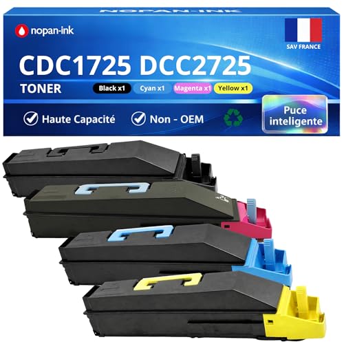 Pack de 4 toners compatible Triumph-Adler Utax 652510010 noir couleurs