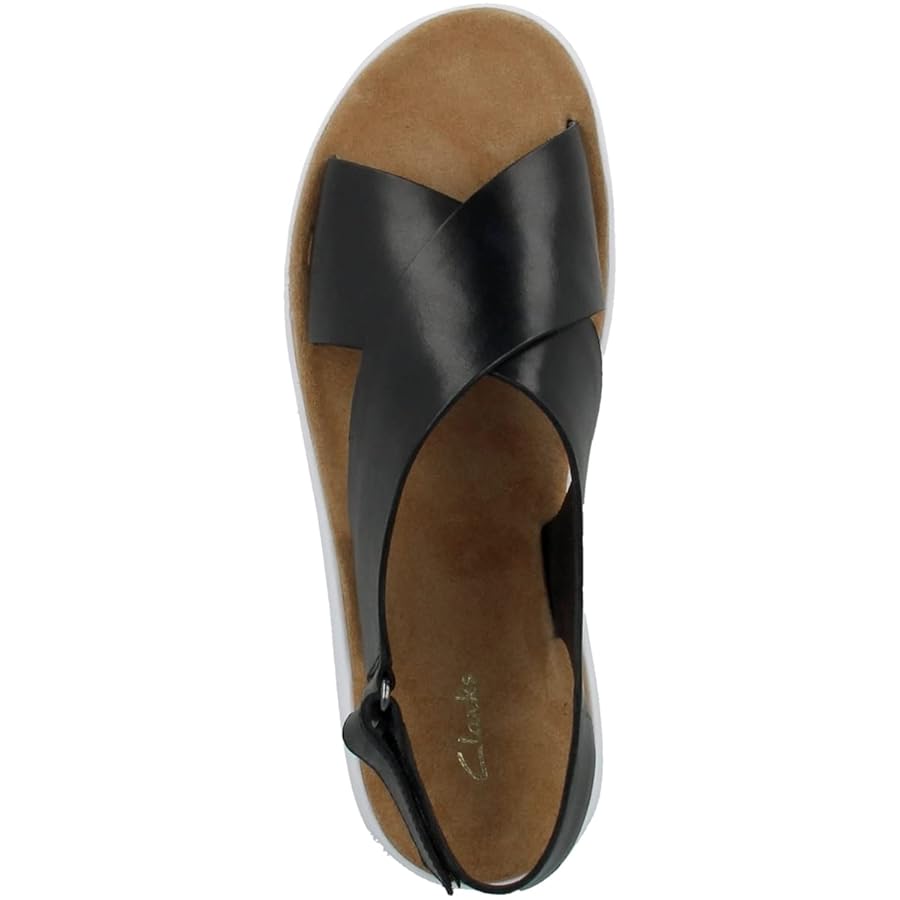 Amazon.com | Clarks Women's Slingback Sandal, Black Leather