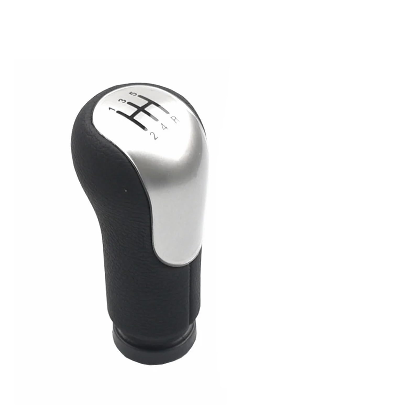 Sauanmnktp 5 Speed Silver Gearshift Knob For Fiesta 2002-2007 Gear Shift Knob Lever Shifter