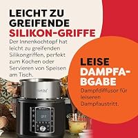 Instant Pot Pro 10-in-1-Elektro-Multikocher 1200 W, 7,6 L – Schnellkochtopf, Schongarer, Reiskocher, Dampfgarer,Sautierpfanne, Sterilisator, Joghurtbereiter, Sous Vide Gerät – Schwarzer Edelstahl – Ansicht 5