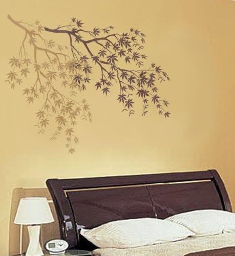 Japanese Maple Branch Wall Stencil – Large Stencils for Painting Walls – Try Stencils Instead of Wallpaper – Modern Stencils for Wall Painting – Stencil Designs for DIY Home Décor