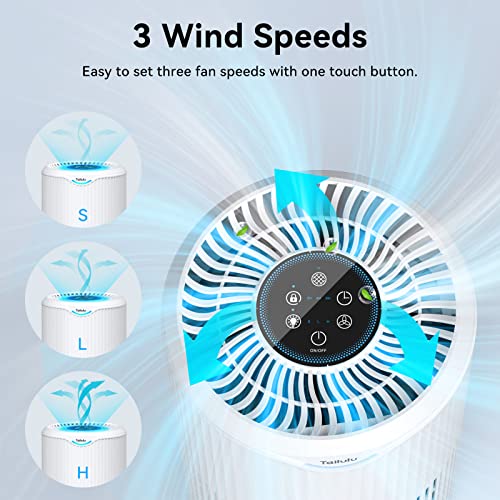 Air Purifiers For Home Large Room 1345 Ft², Tailulu H13 True Hepa Air Cleaner Purify Smoke Dust Pollen Pet Hair Allergies For Bedroom Living Room Kitchen Office, Air Filter With Sleep Mode #TOP4