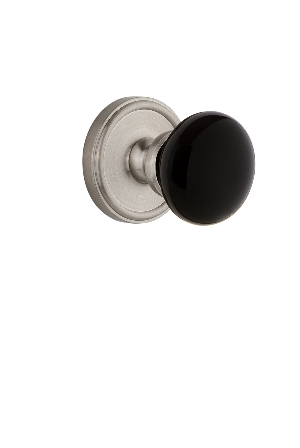 Grandeur Hardware 852816 Georgetown Rosette with Coventry Knob, Double Dummy, Satin Nickel