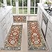 HEBE Boho Kitchen Rug Sets 3 Piece with Runner Non Slip Kitchen Rugs and Mats Washable Kitchen Mats for Floor Thick Kitchen Floor Mat Carpet Runner Rugs for Hallway Laundry Holiday Decor