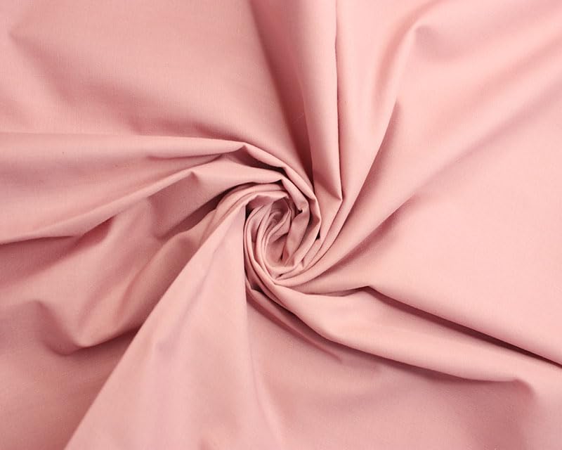 Needleberry Polycotton Fabric - Metre x 112cm - 80% Polyester 20% Cotton - Lightweight Durable Material for Sewing, Crafts & Dressmaking (Dusky Pink, 3 Meters)