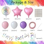 Pastel Rainbow Unicorn 3rd Birthday Party Decorations, Pink Purple Balloon with Large Unicorn Helium Balloons for Girl Birthday Party Garden & Fairy Theme Spring Decor (number 3 set) - Image 3