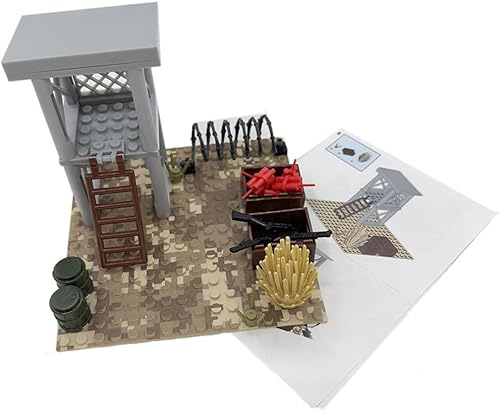 Miniatura 6 de WW2 - Bloques de construcción de escena de guerra de batalla militar, juguete para figuras de soldado, MOC DIY paquete de armas militares, conjunto