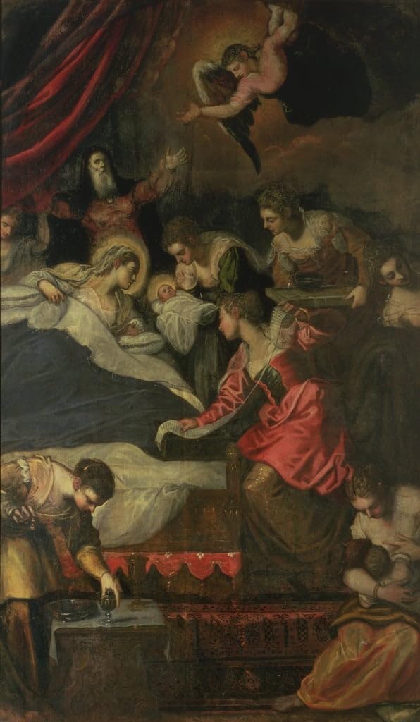 Impression d'affiches Naissance de la Vierge Tintoretto toile 60x90