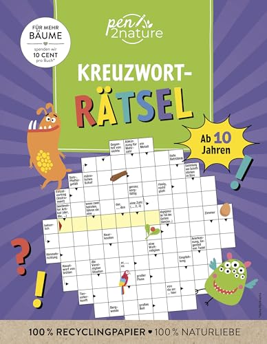 Kreuzworträtsel ab 10 Jahren. Knobeln und Rätseln für Kinder: Mehr als 60 Kreuzworträtsel, gegen Langeweile, erweitert den Wortschatz, fördert Konzentration und Rechtschreibung, für Grundschulkinder