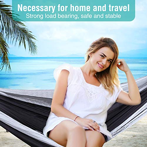 image for ERUW CozyHoliv Camping Hammock, Single Portable Parachute Hammocks for