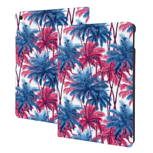 Housse iPad 10.2 imprimé palmier étui antichoc pour tablette Apple 9 / 8 / 7