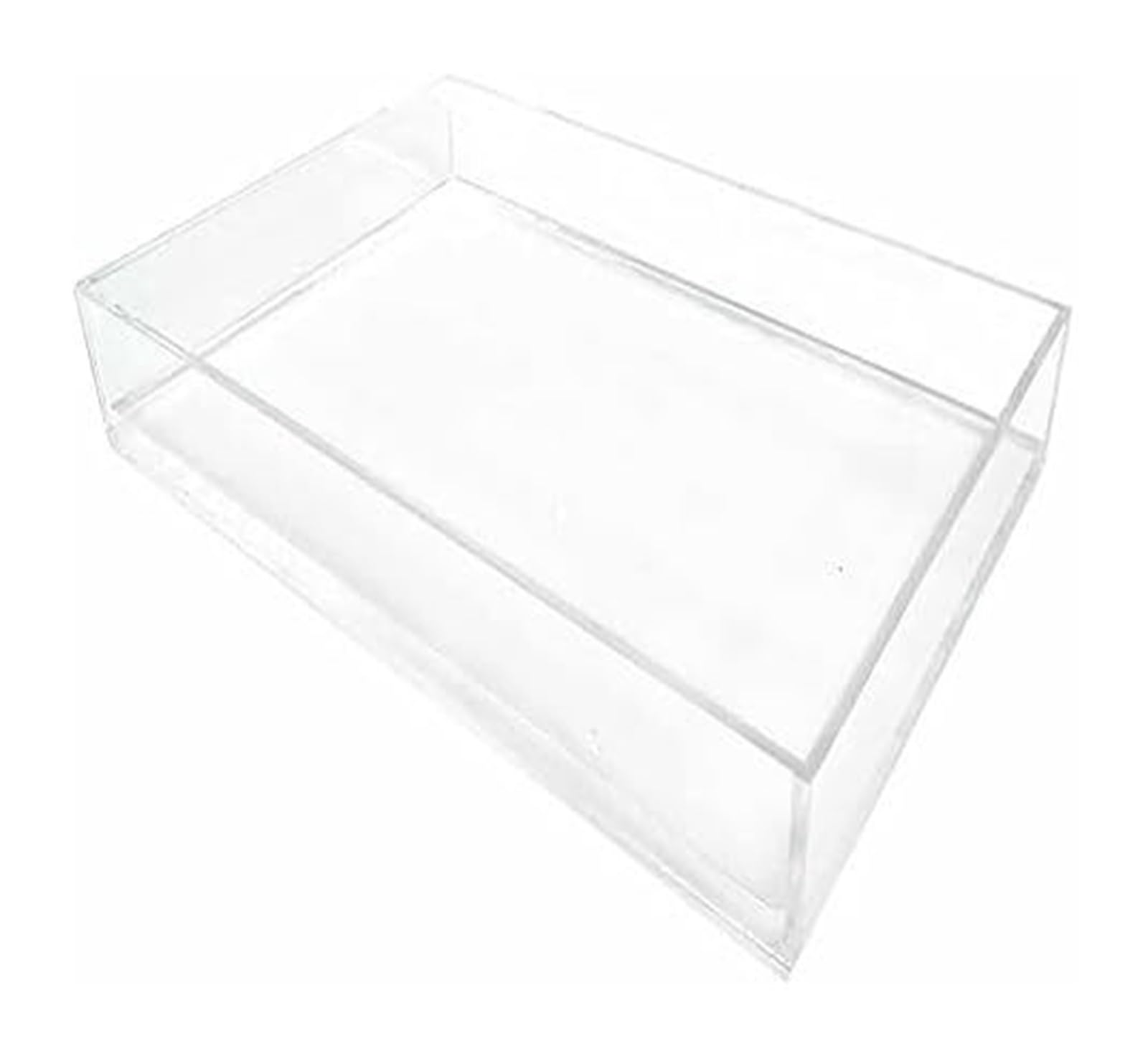 Vitrina acrílica con depósito de agua, Tanque de agua for fotografía acrílico transparente, caja expositora cinco lados, 25x(20-25) x5cm(25x25x5cm/9..8x9.8x1.9'')