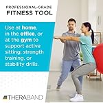 THERABAND Exercise Ball, Stability Ball with 55 cm Diameter for Athletes 5'1" to 5'6" Tall, Standard Fitness Ball for Posture, Balance, Yoga, Pilates, Core, & Rehab, Red - Image 3