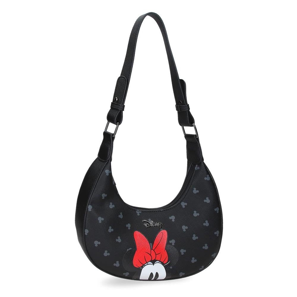 Joumma Disney Bowlogue Minnie Shoulder Bag Black 24x12x6 cm PU y Polyester