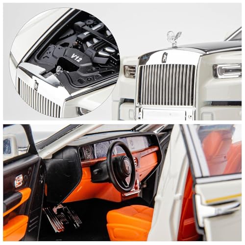 Image of 1:18 【Large】 Rolls-Royce Phantom Car Toy Metal Pull Back Diecast Car with Openable Door and Sound Light, Gifts Toys for Kids【 Colors as Per Stock 】
