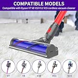 Upgrade Quick-Release Vacuum Direct Drive Head Replacement for Dyson V7 V8 V10 V11 V15，Suitable for Hardwood Floor Carpets Attachment SV10 SV11 SV12 SV14 Replacement Part Electric Head Roller Brush