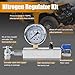 LTIENBST 700PSI Nitrogen Regulator Kit Chuck Shock Fill Kit Pressure Test Tool Compatible with ATV,UTVs,Off-Road Bike,or Cars' Shocks with Schrader Valves