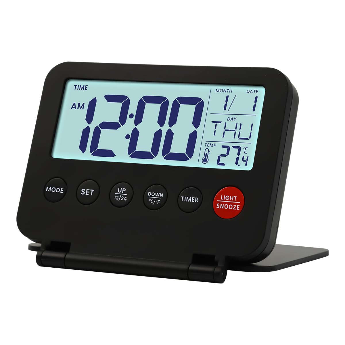 HASTHIP® Mini Alarm Clock Backlight Digital Alarm Clock with Date & Temp Kitchen Timer with Folding Bracket Battery Powered Mini Desk Clock for Kitchen, Study (Battery Not Included) (B0CT2ZHCP1) Amazon Price History, Amazon Price Tracker