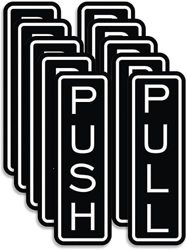 Miniatura 16 de All Quality Letreros verticales clásicos para puerta, ideales para puertas de vidrio, letreros de aspecto profesional, fácil instalación, incluye