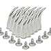 WIWAPLEX 50 Sets 21mm Punk Rock Cat Claw Studs and Spikes Metal Screw Back Leather-Craft DIY (Silver)