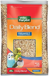 Wild Harvest Daily Blend Nutrition Diet for Parakeet, Canary and Finch 10 Pounds