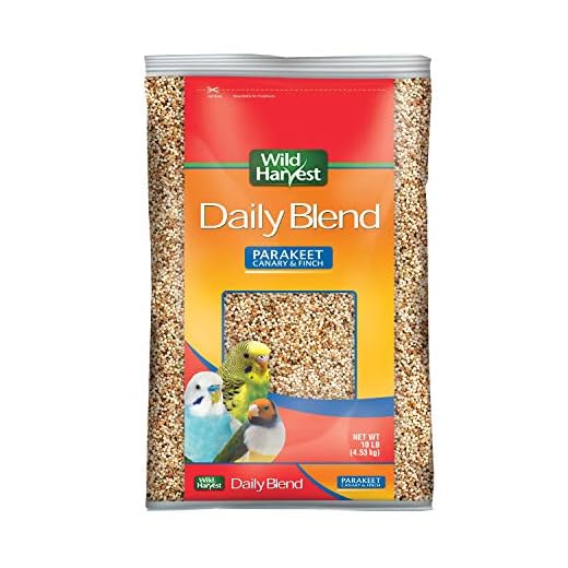 Wild Harvest Daily Blend Nutrition Diet for Parakeet, Canary and Finch 10 Pounds, Orange flavour