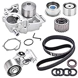 Timing Belt Kit with Water Pump Compatible with 2006-2012 Subaru Forester Legacy Impreza Outback 2.5L EJ253 H4 SOHC 16V Engine Replace TKF-006 TCKWP304A