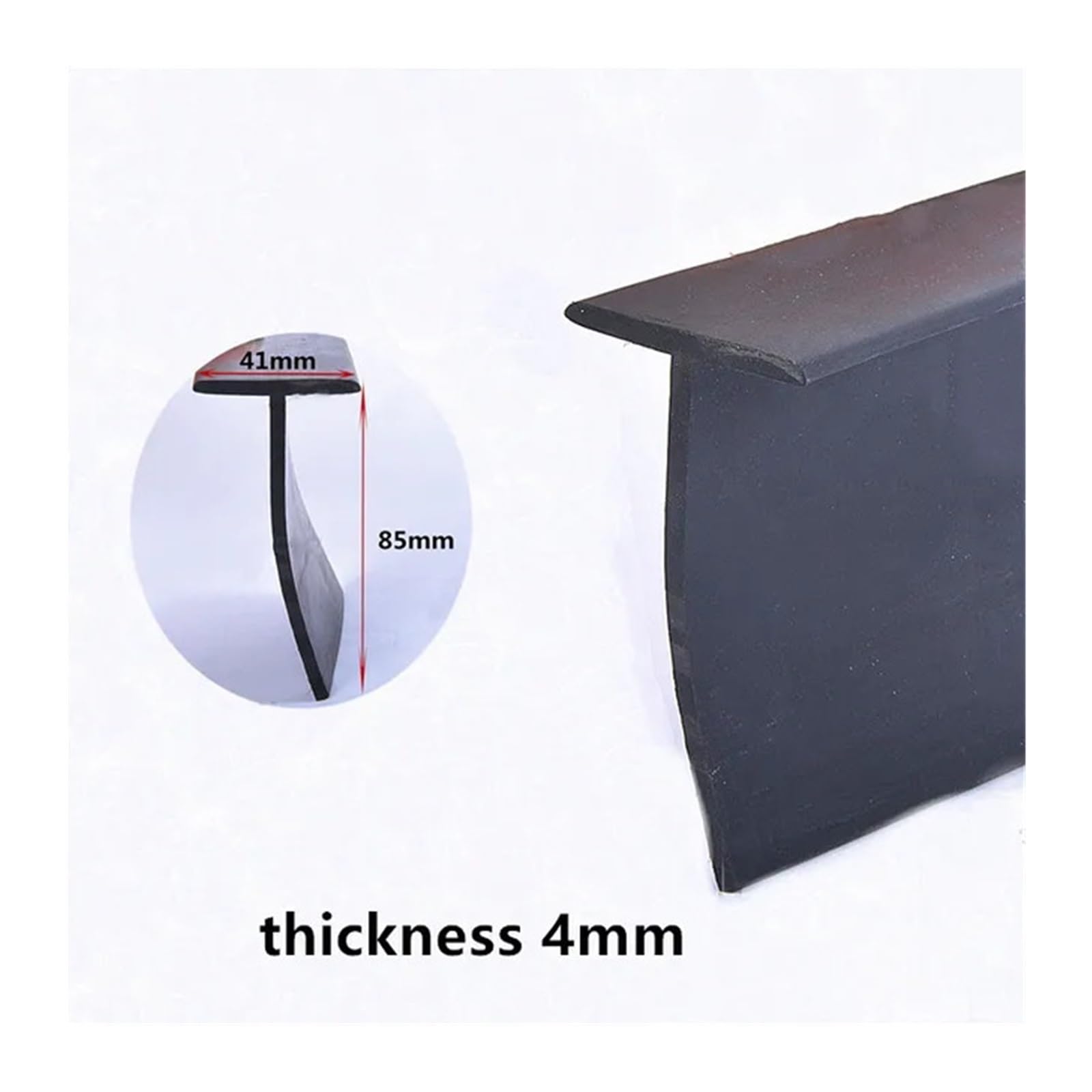 Striscia di gomma a T per pannelli in legno, vetro, metallo, bordo del pannello, protezione, guarnizioni per auto, copertura dei cavi, pannelli fotovoltaici, strisce sigillanti nere (20 x 11 mm, 3 m)